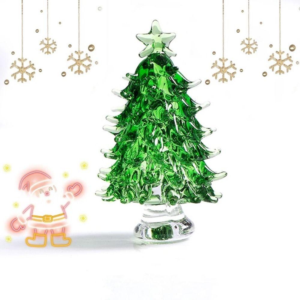 Exquisite Christmas Tree Miniature Cute Tree Statue Beautiful Crystal Tree Figurine  Office
