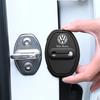 RUN1 Car Silicone Door Lock Cover Protective Stickers Accessories For Volkswagen VW Rline Golf 4 5 6 7 Tiguan Passat B5 B6 B7 CC MK5