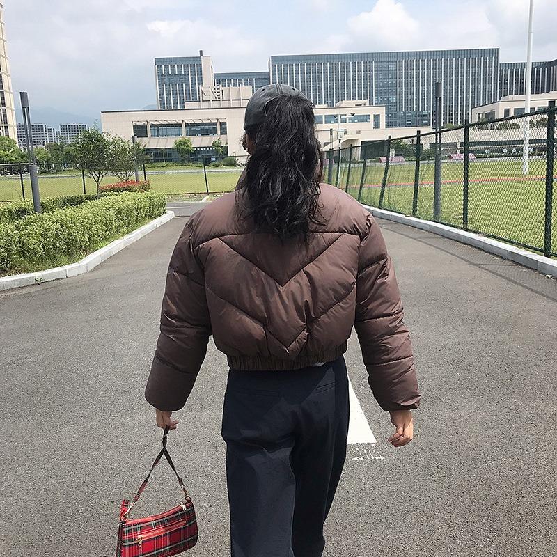 Winter fashion small short new stand-up collar down cotton clothes women's high-waisted warm jacket