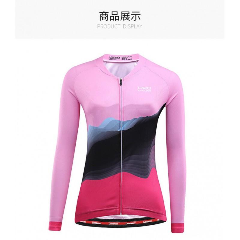 Womens Thermal Cycling Long Sleeve Jersey Pants Set Mountain Bike Winter Riding
