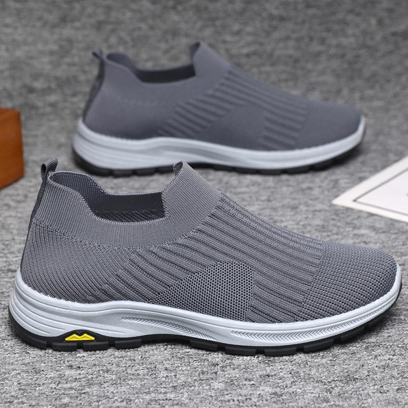 Summer casual one-pedal men's shoes socks walking elderly shoes non-slip walking shoes