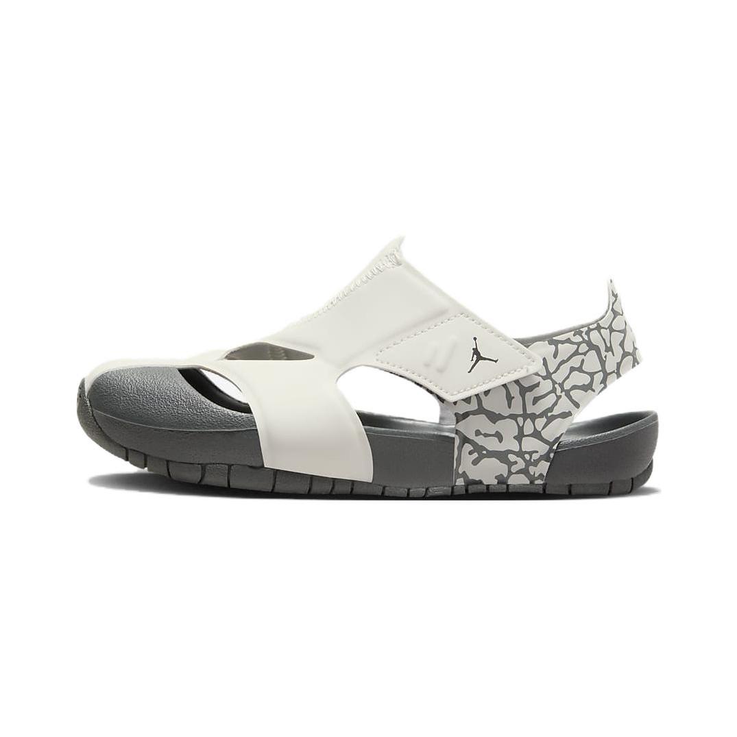 Jordan Flare Slip Resistant Anti Kick Children s Sandals White Gray Children Aged 3 7 Years Old CI7849-100 35