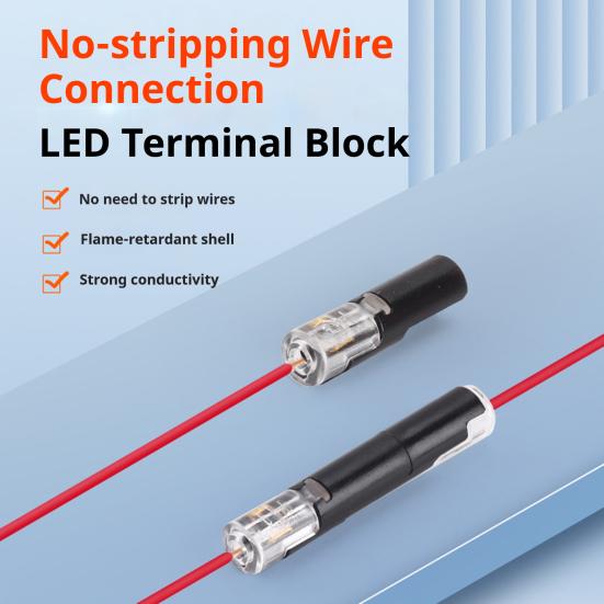 10/20/30/50Pcs Wire Plug-in Connector with Locking Buckle Low Voltage Wire Quick Connector Quick-Clip Fasteners Multi-Purpose Snap-On Blocks