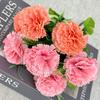 Handcrafted Silk Carnation Artificial Flowers Wedding Decor Photography Props