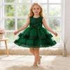 Girls' Satin Patchwork Gradient Princess Dress for Formal Events and Fashion Shows