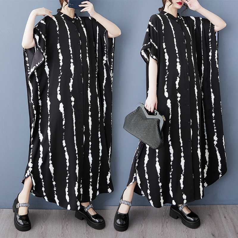 

Summer Women s Round Neck Shirt Casual Vacation Dress 3XL