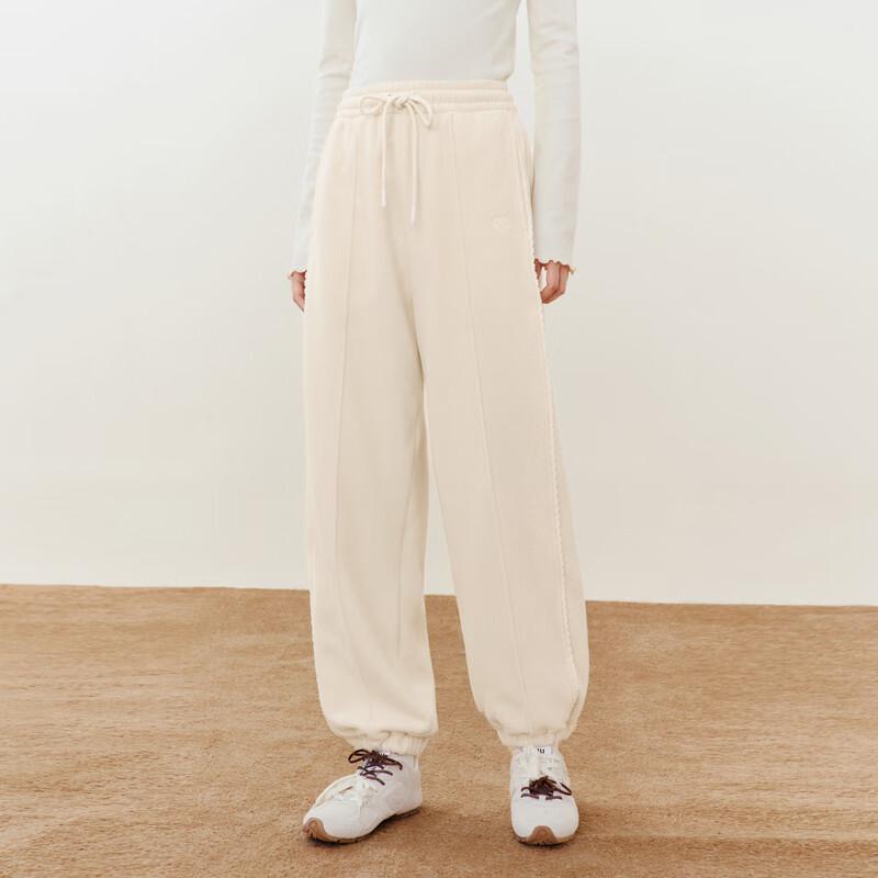 

LEDIN Мягкие флисовые трикотажные джоггеры с широкими штанинами, повседневные брюки L