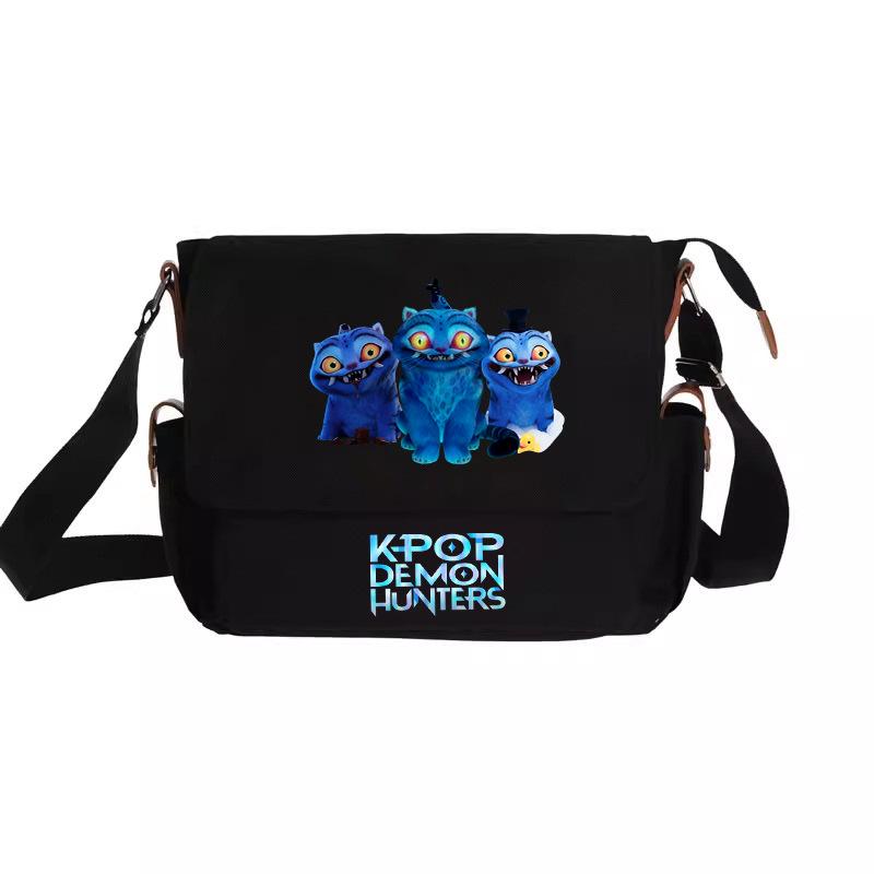 New Kpop Demon Hunter Group Printed Crossbody Bag Korean Wave Peripheral Shoulder Bag Crossbody Bag Canvas Bag Girls KTY