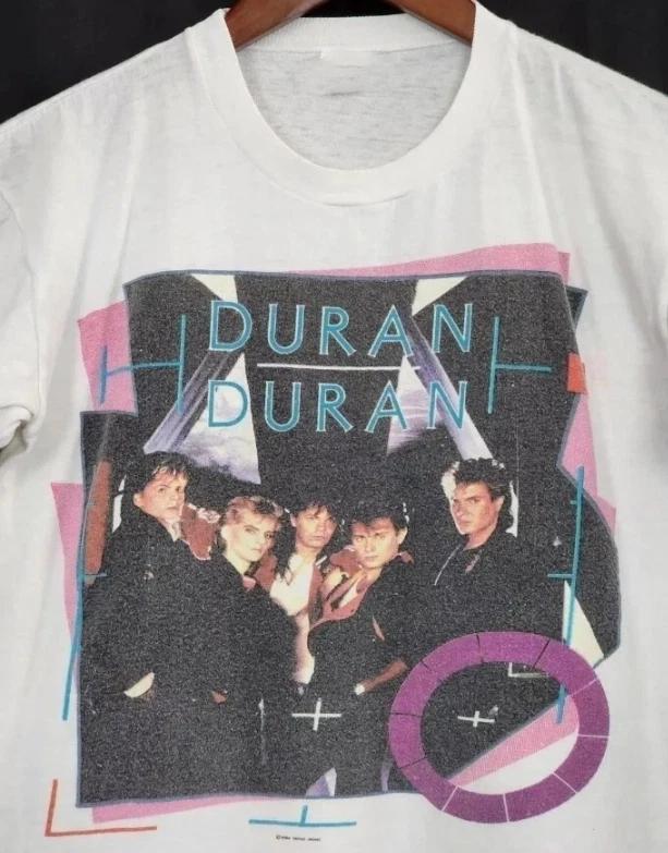Remake 80 s DURAN DURAN T shirt 1984 Band Rock White Unisex Shirt S-5XL S