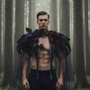 Sciarpa con colletto alto Gilet di piume, Accessori di Halloween, Abbigliamento da uomo per Halloween cos Mantello
