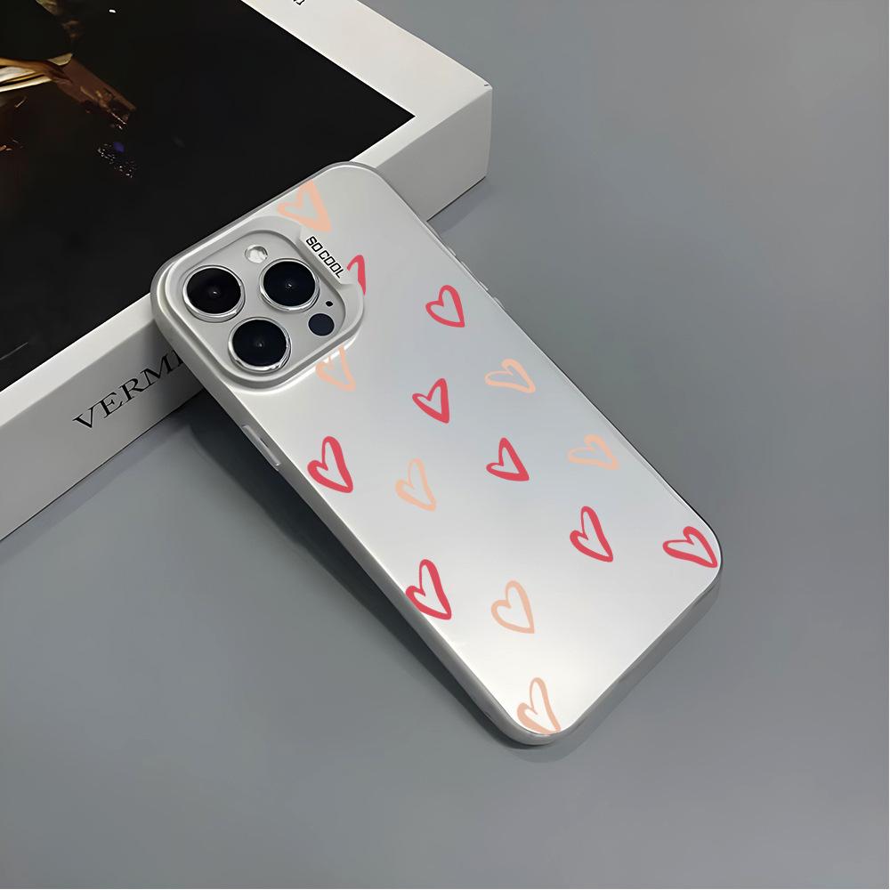 Apple 15 Pro Max phone case iPhone 14 high-end 13 heart-shaped 12 niche 11 cartoon 16 set X