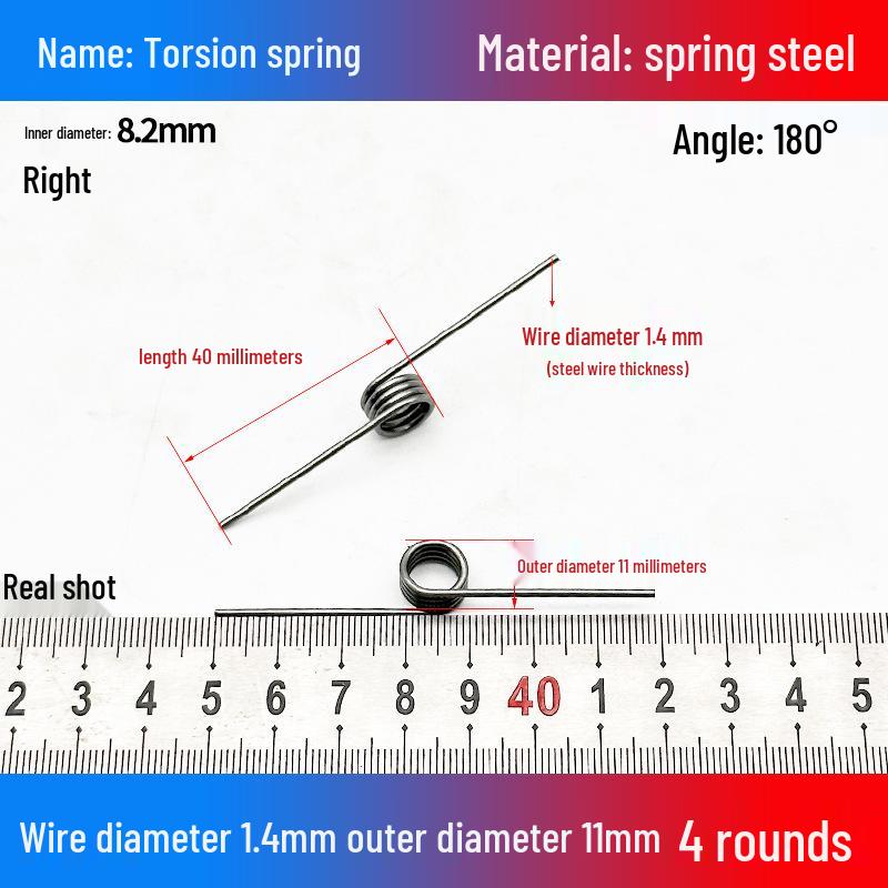Torsion Spring Steel 0.3-3.0 for 90/180° Clip Trash Can