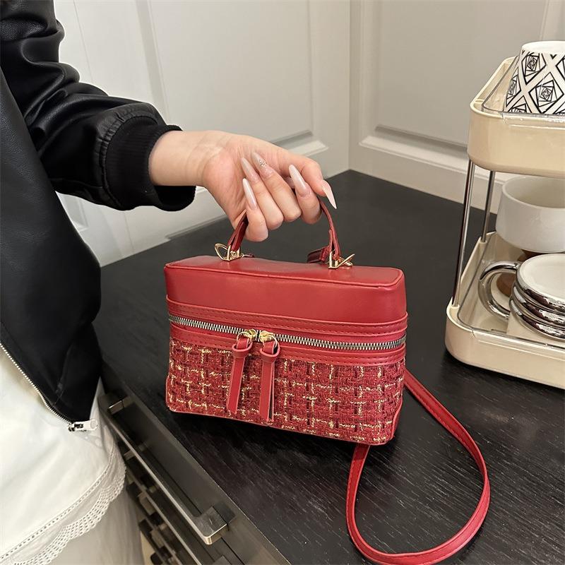 Spring and Summer New Product Trend Women's Storage Box Bag Simple Casual Portable Shoulder Messenger Bag