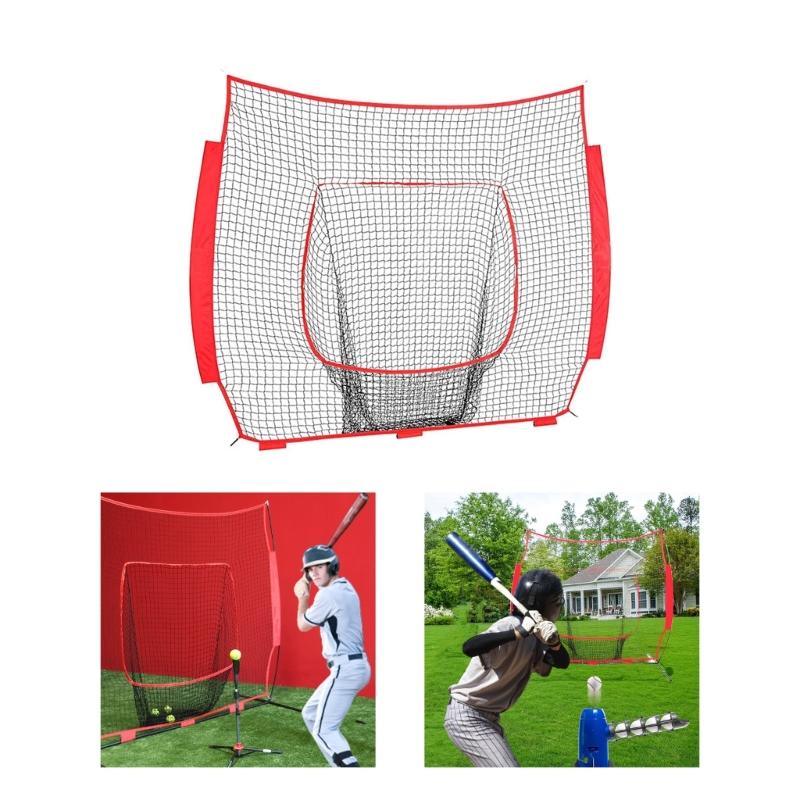 7x7ft Baseball Practice Net Nylon Baseball Replacement Net for Indoor Outdoor Easy Setups Practice Netting Enduring