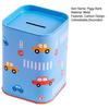 Square Tinplate Piggy Bank Cartoon Coin Cash Storage Jar Container Children Money Saving Box Decoration Boys Girls Gift