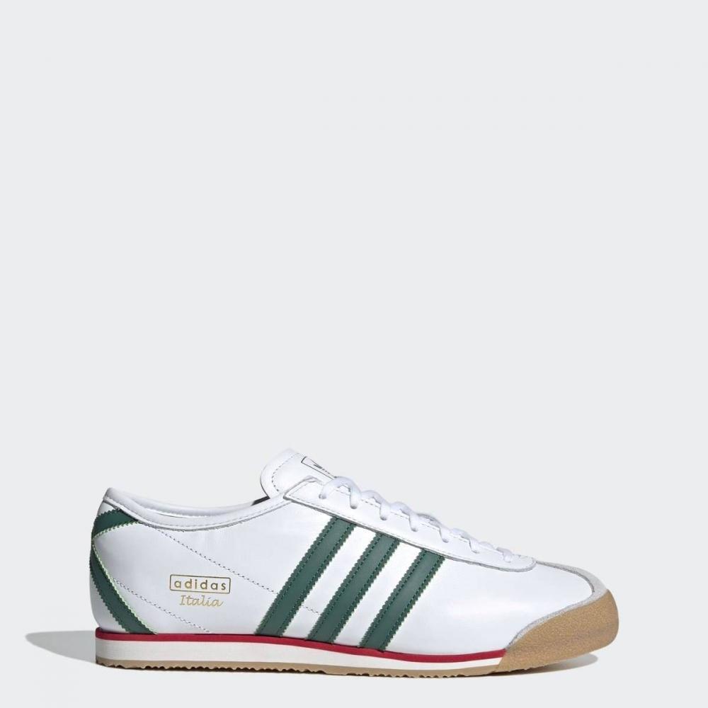 Adidas Unisex Casual Low Cut Sneakers Italy 70s White Green Js1325