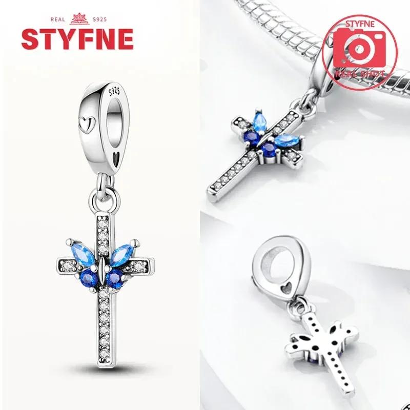 Copper Charms Religion Heart Lucky Eye Cross Beads Fit Originalbracelet For Women Fine Jewelry Gift