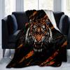 1 stuks Oranje Strepen Tijger Deken Cartoon Plaid voor Kamerdecoratie, Cadeau-idee, Woonkamer, Reizen, Kamperen, Auto Dekens