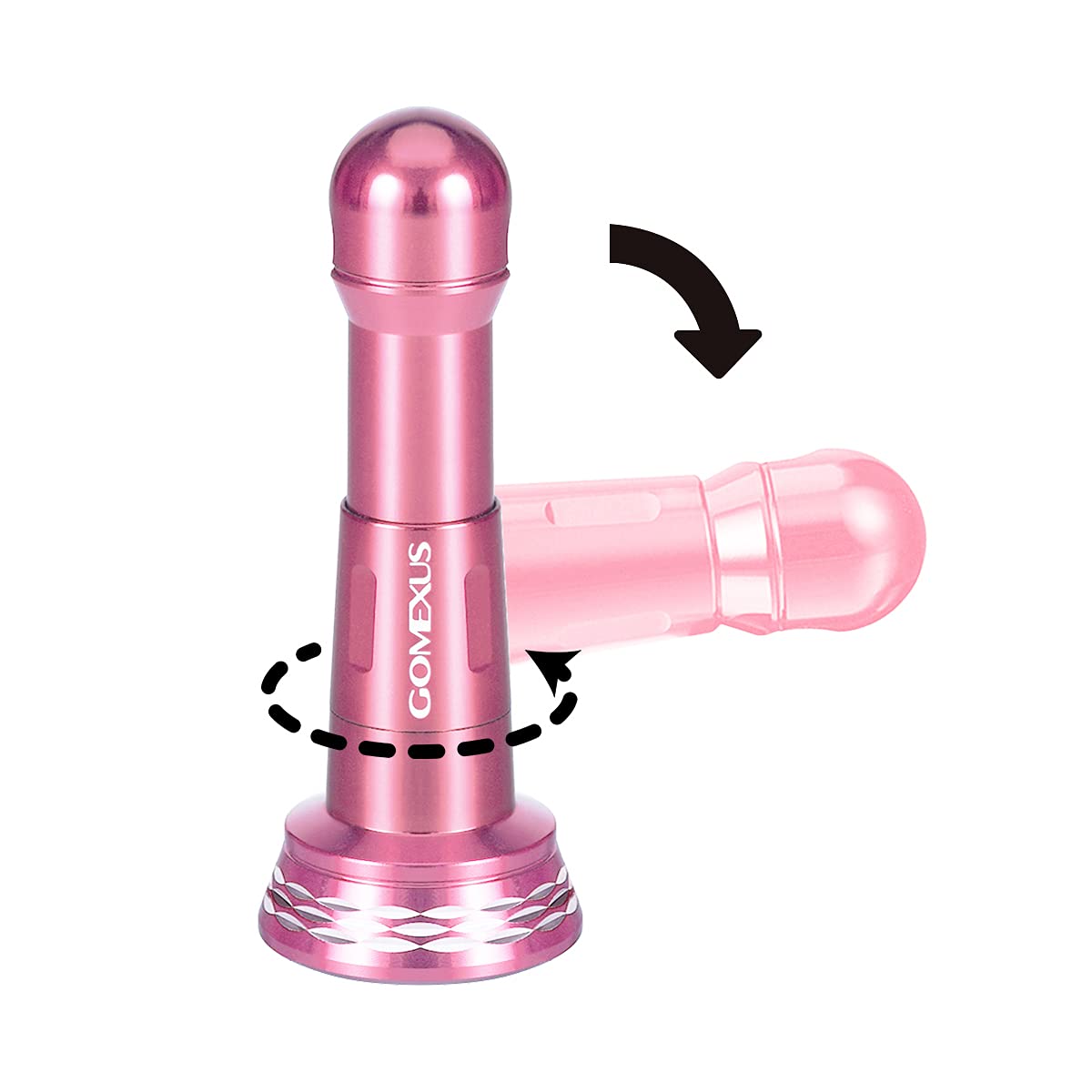 

Gomexus Reel Stand 48mm Reel Egi Designed for Shimano for Run Light Lure Pink R6, Stand, Holder/Weight Balancer, 7.9g, Ultra-lightweight, Foldable,