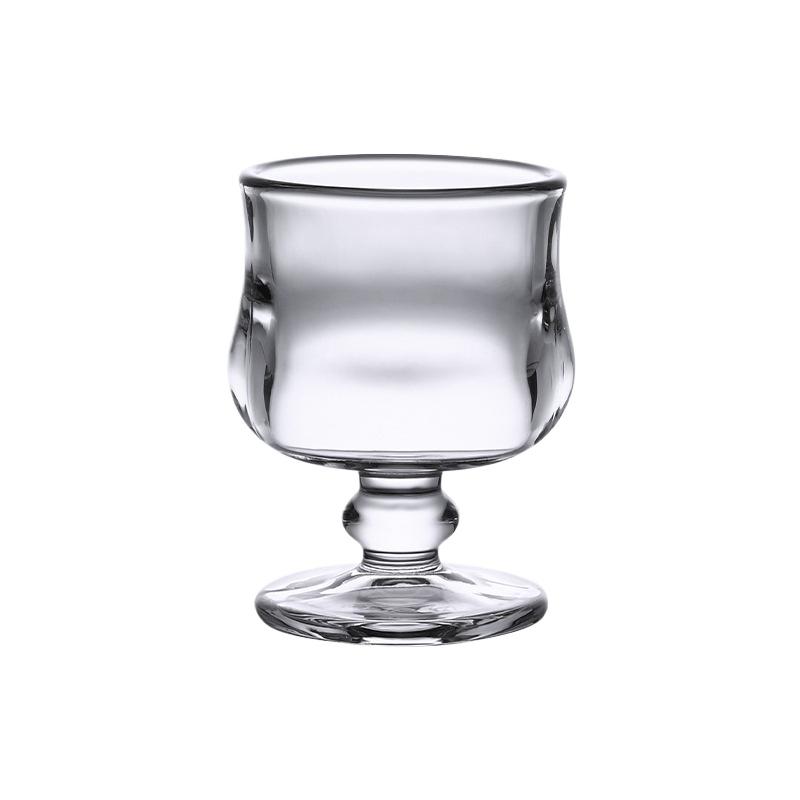 Copo de Vidro Gravado Vintage Mini Taça de Vinho de Fruta Elegante Taça de Vinho de Sobremesa com Haste Copo de Shot de Alto Valor
