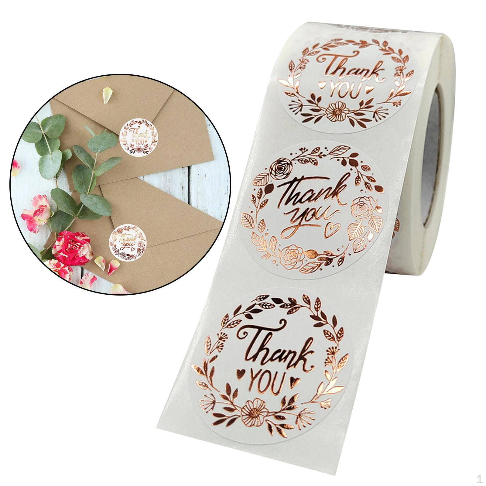 

Gold Thank You Label, Olive Branch Mailing ers Label for Business Packaging, Party Bags, 2.5cm