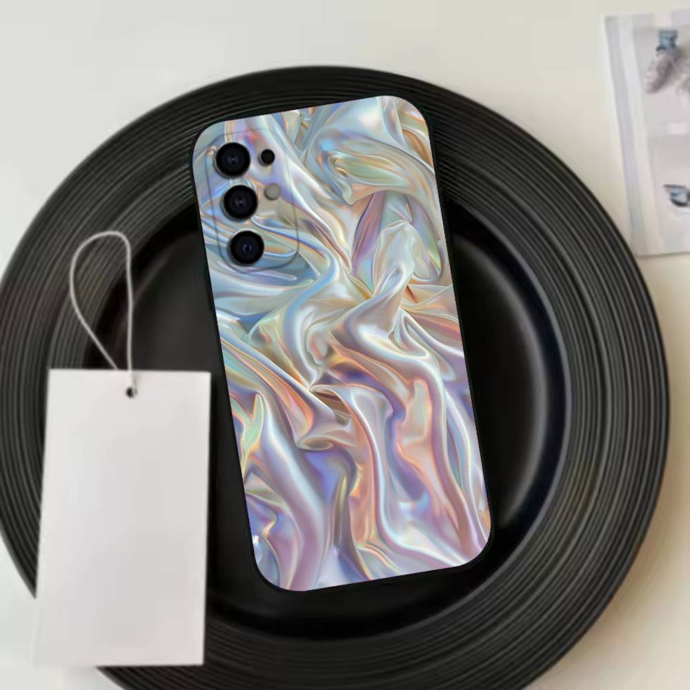 Folds T-Texture Phone Case For Samsung S25,S24,S21,S22,S23,S30,Ultra,S20,Plus,Fe,Lite,Note,10,Black Cover