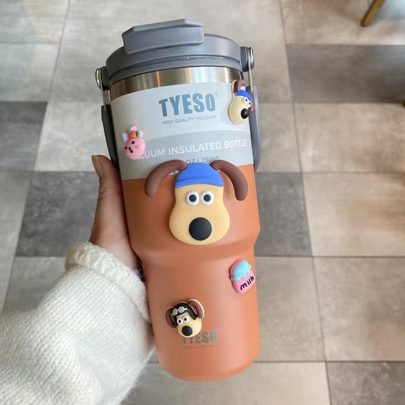 Термос TYESO из прочной нержавеющей стали для мужчин - Большой объем, Портативный, Износостойкий, Двустенный матовый дизайн 600ml