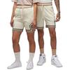 Jordan Gestreept Casual Korte Broek voor Mannen, Middelhoge Taille, met Trekkoord, Rechte Pijp, Beige DX1488-113
