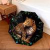 1 Guarda-chuva Automático Dobrável - Estampa de Leopardo, Design Portátil e Dobrável com 8 Varetas, Presentes de Natal e Aniversário