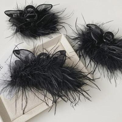 Herbst-Winter Feenfeder Haarspange: Großvolumiger, Reiner Wunsch Kopfschmuck