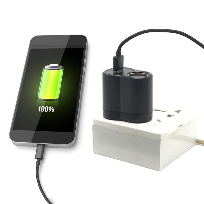 Vehicle Power Adapter Featuring USB Port And Improved Voltages Stability 220V to 12V Converter 12V0.5A/5V1A