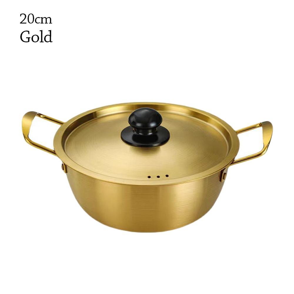 Stainless Steel Soup Pot Mini Hot Pot New Ramen Pot Camping Cookware 20cm серебряный