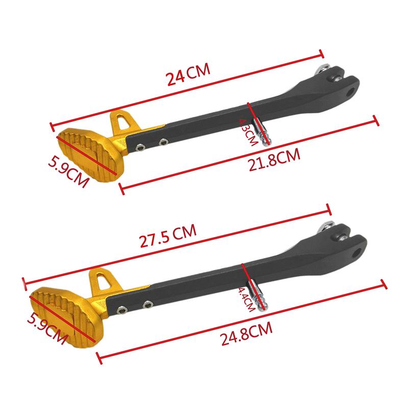 LMoDri Motorcycle Kickstands Motor Scooter Modified Foot Bracket Kickstand Aluminum Alloy Motorcycle Side