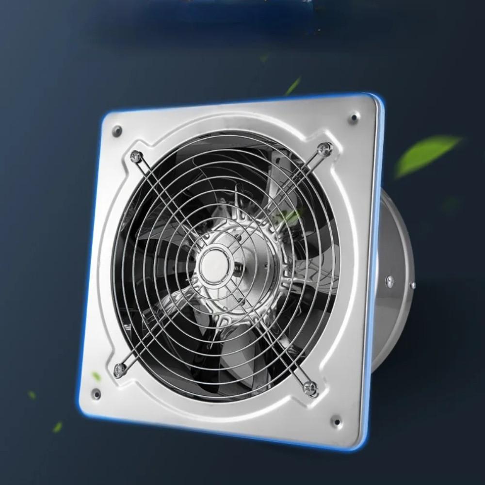 Ventilateur d'appoint 40 W pour salle de bain, toilettes, tuyau de ventilation, ventilateur d'extraction, fenêtre murale, ventilateur en acier inoxydable, échappement des fumées de cuisine, artefact