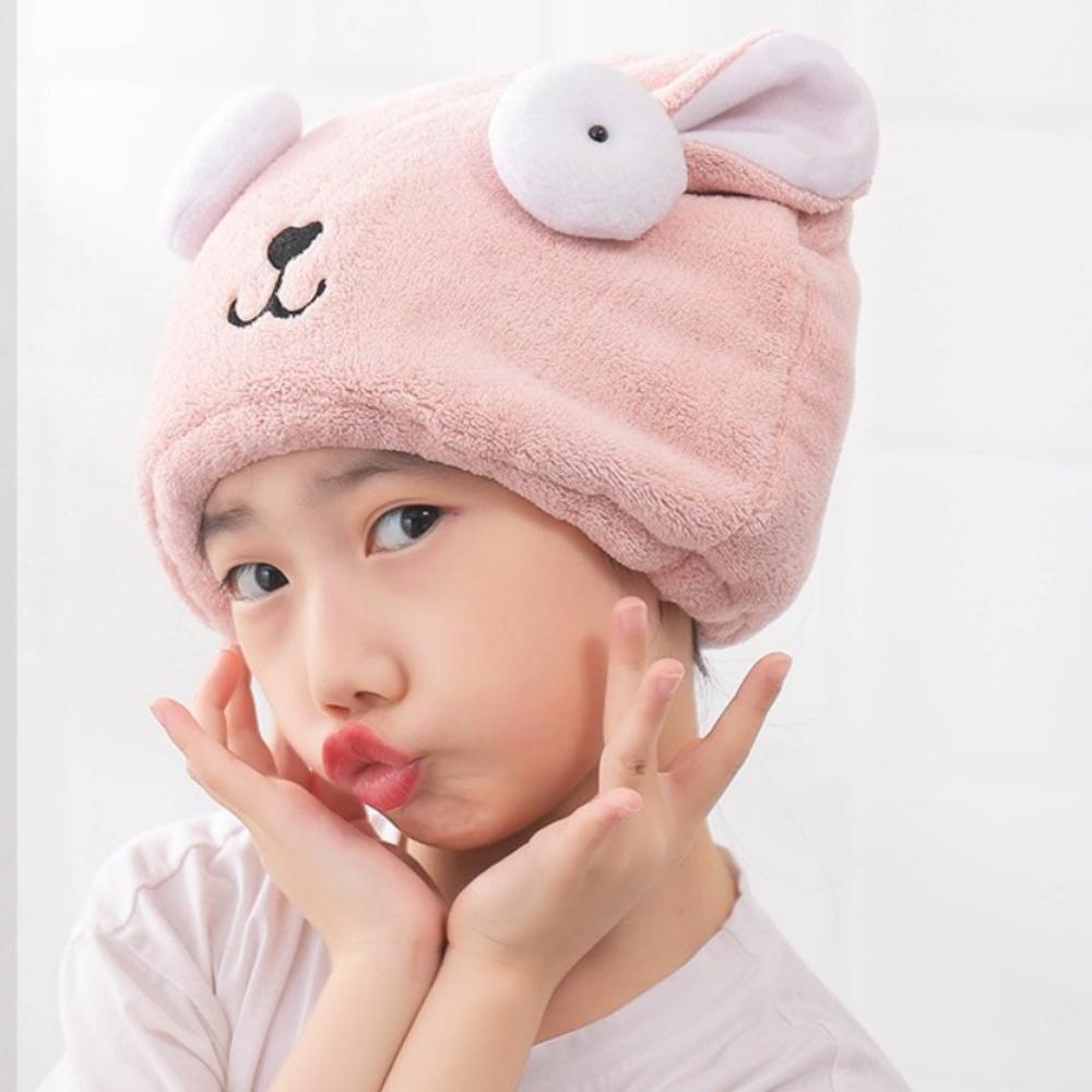 

Шапочка для густого сухого волосся з коралового флісу, шапочки для душу, новий швидковисихаючий рушник, приладдя для ванної кімнати Children s style 3