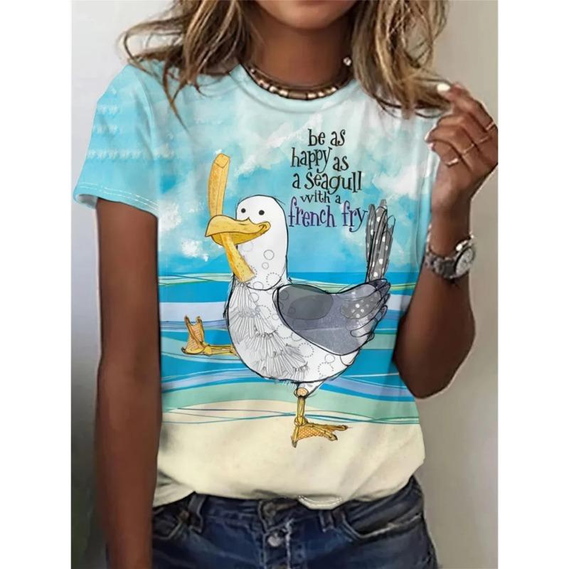 Funny Animal Women's T-Shirts 3D Print Cute Cartoon Cat Casual Short Sleeve Y2k Tshirt Fashion Top O-Neck Female Shirt