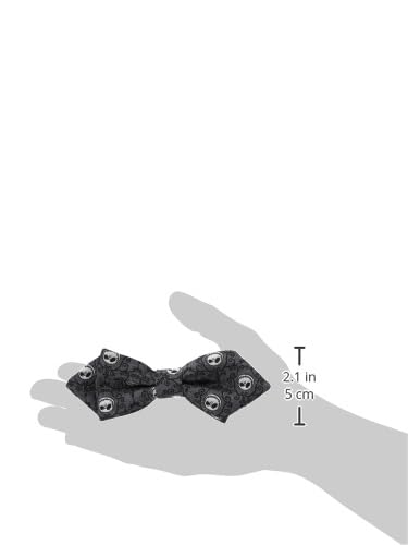 Disney Nightmare Before Christmas Bow Tie, Jack Pattern, Dark Gray, DSD49038