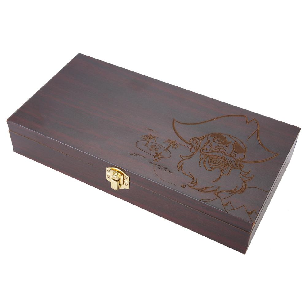 3Pcs/set Shaver Kit Manual Razor Beard Brush Shaving Strop Wooden Box Gift Set