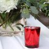 Glass Red Mercury Votive Tealight Candle Holders for Diwali and Christmas (Pack of 6) - Corporate Gifts, Home Decor, Decoration