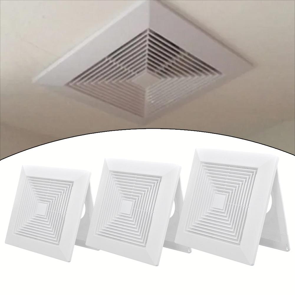 Square Air Diffuser ABS Ceiling Vent Hood Snap-in Panel Air Conditioner Ventilation Outlet White Ventilation Hood Ceiling Outlet