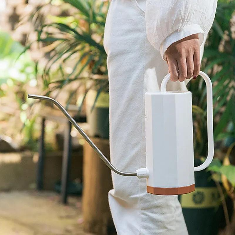 12L Long Mouth Flowers Watering Can Flower Potted Watering Kettle Stainless Steel Curved Mouth Plant Sprinkler Gardening Tools