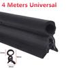 4m/13ft Rubber Built-in Stainless Car Door Edge Engine Hood Trunk Sealing Strip