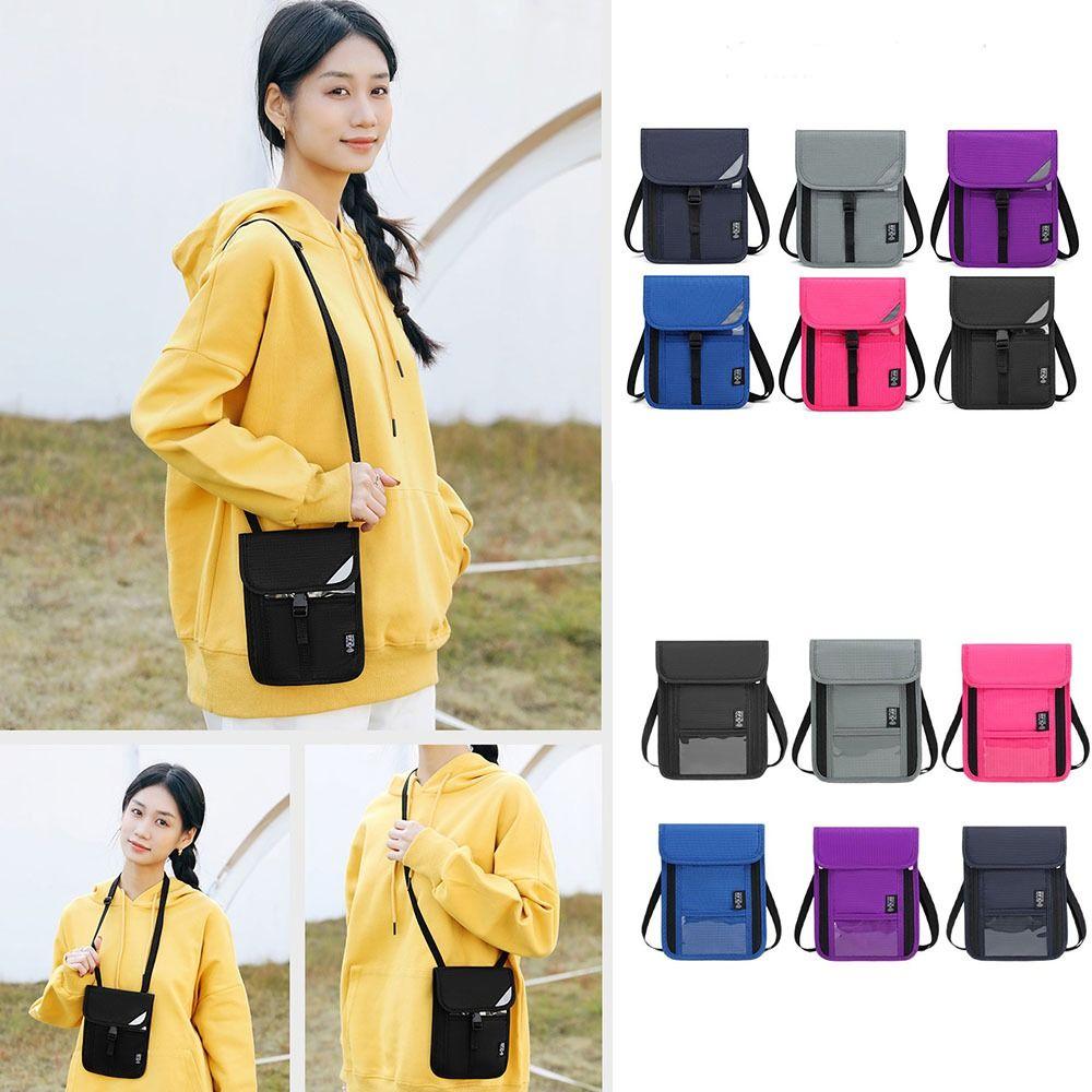 Anti-Tracking RFID Blocking Passport Holder Anti-Theft Passport Document Bag Neck Wallet  ID Card