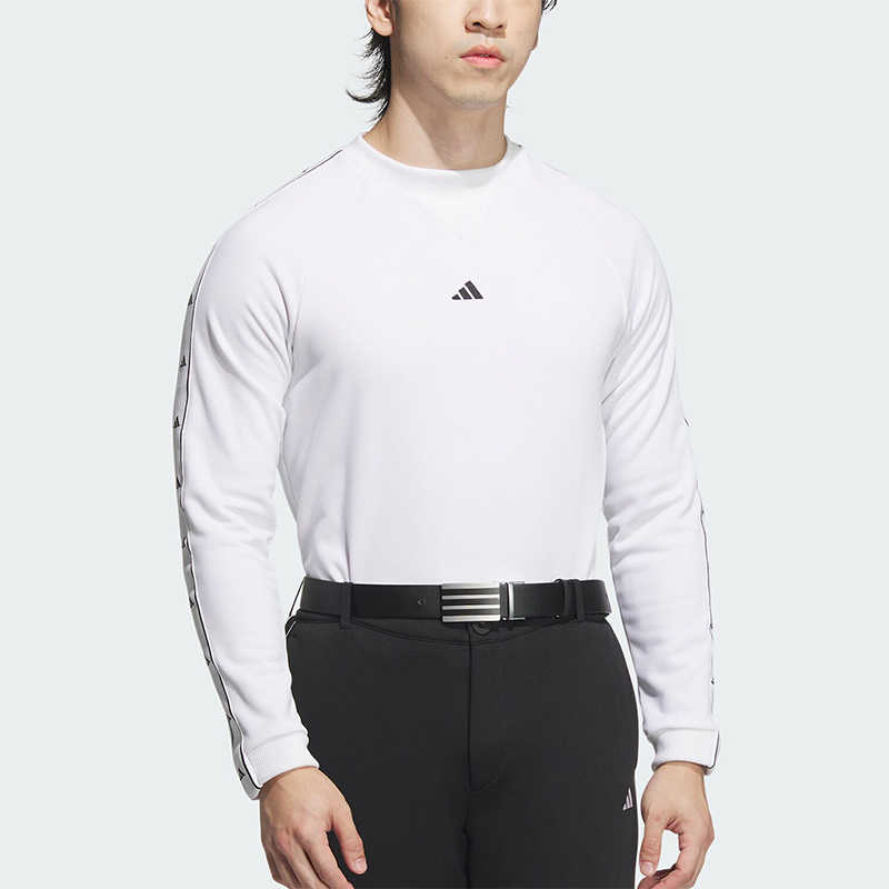 Adidas Warm Crew Neck Pullover Long Sleeve T-Shirt Unisex Tops White JE1443