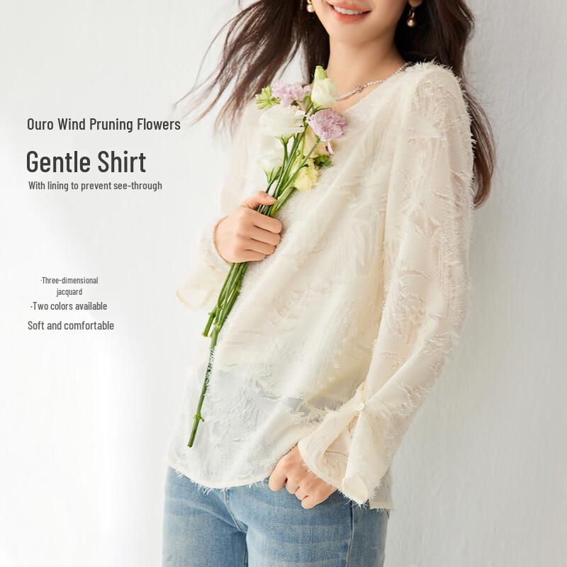 Handu Yishe Women s Long Sleeve Round Neck T-shirt L