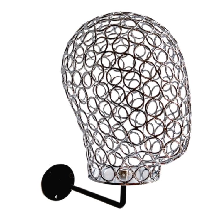 

Fashionable Metal Wig Stand And Hat Stand Rack Elegant Mannequin Head Wig Stand for Displaying Hats Caps and Headdress срібний