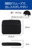 ELECOM Neoprene Laptop Inner Case, 14-inch, 3-Pocket Bag, Black, BM-IB3PT14BK