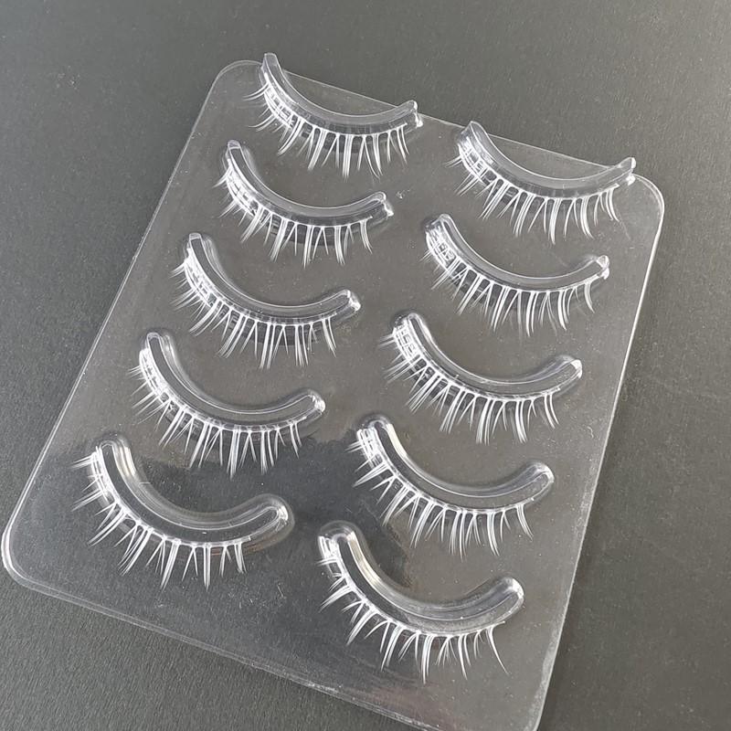 Weiße Cosplay Farbige Untere Falsche Wimpern, "Sky: "Kinder des Lichts" Anime-Charakter, 5 Paar für Bühnenauftritt.