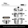 Midea Stainless Steel 3-Tier Steamer Pot