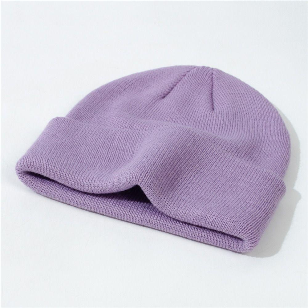 Solid Color Baby Beanies Soft Warm Knit Cap Fashion Kids Winter Hat for Boys Girls